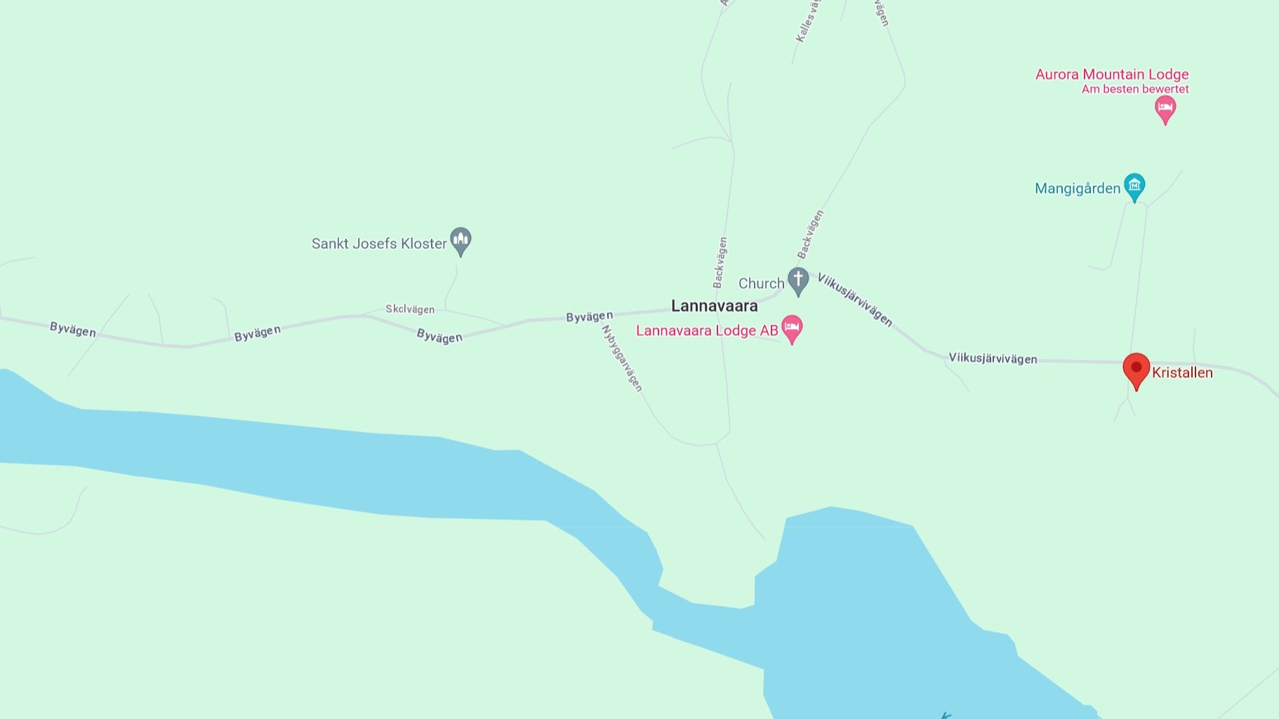 Lannavaara in Google Maps